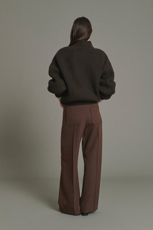 Pullover Flamand - Chocolate - Merino Wool - Women