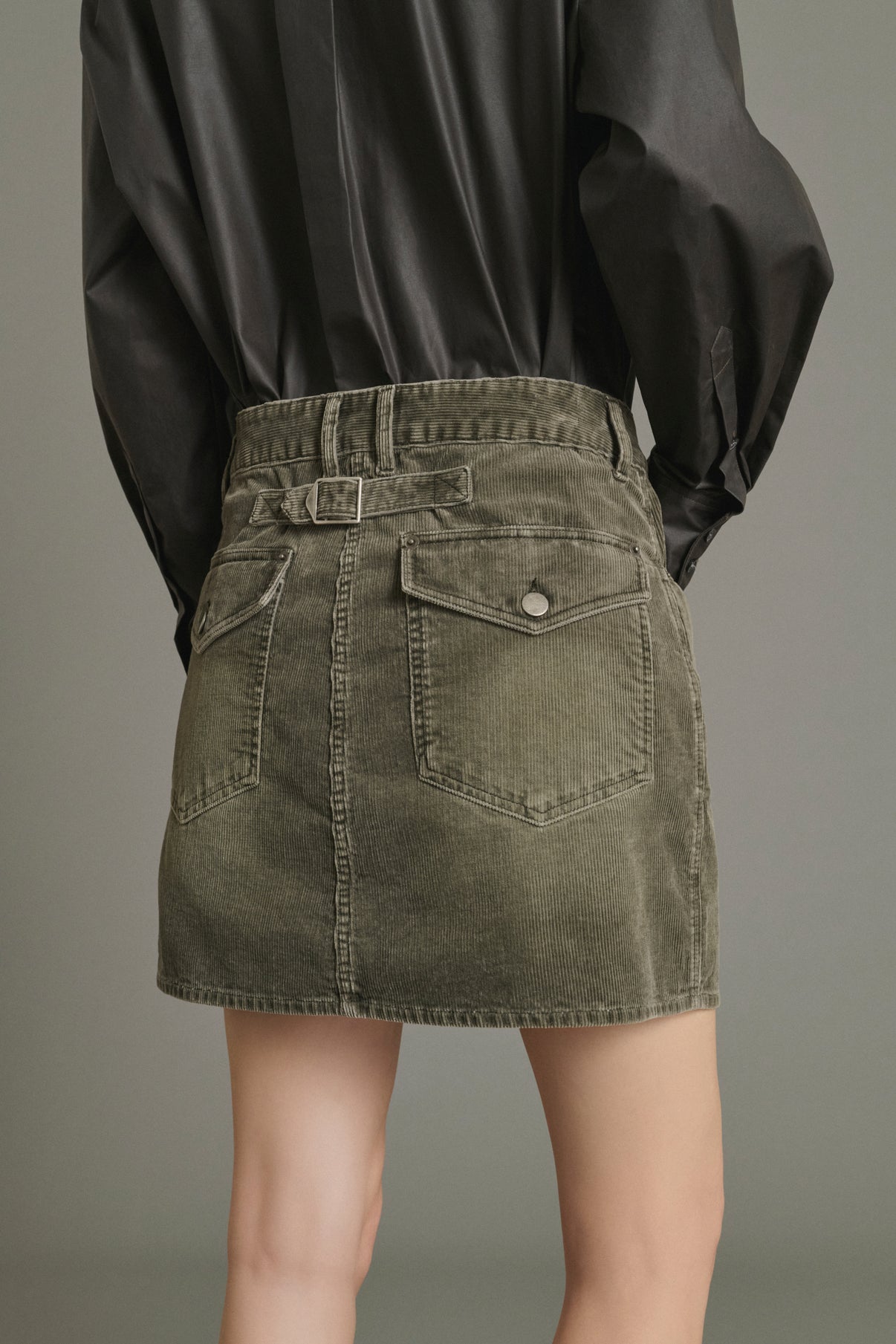 Lacy Skirt - Grey - Cotton - Women vue 4