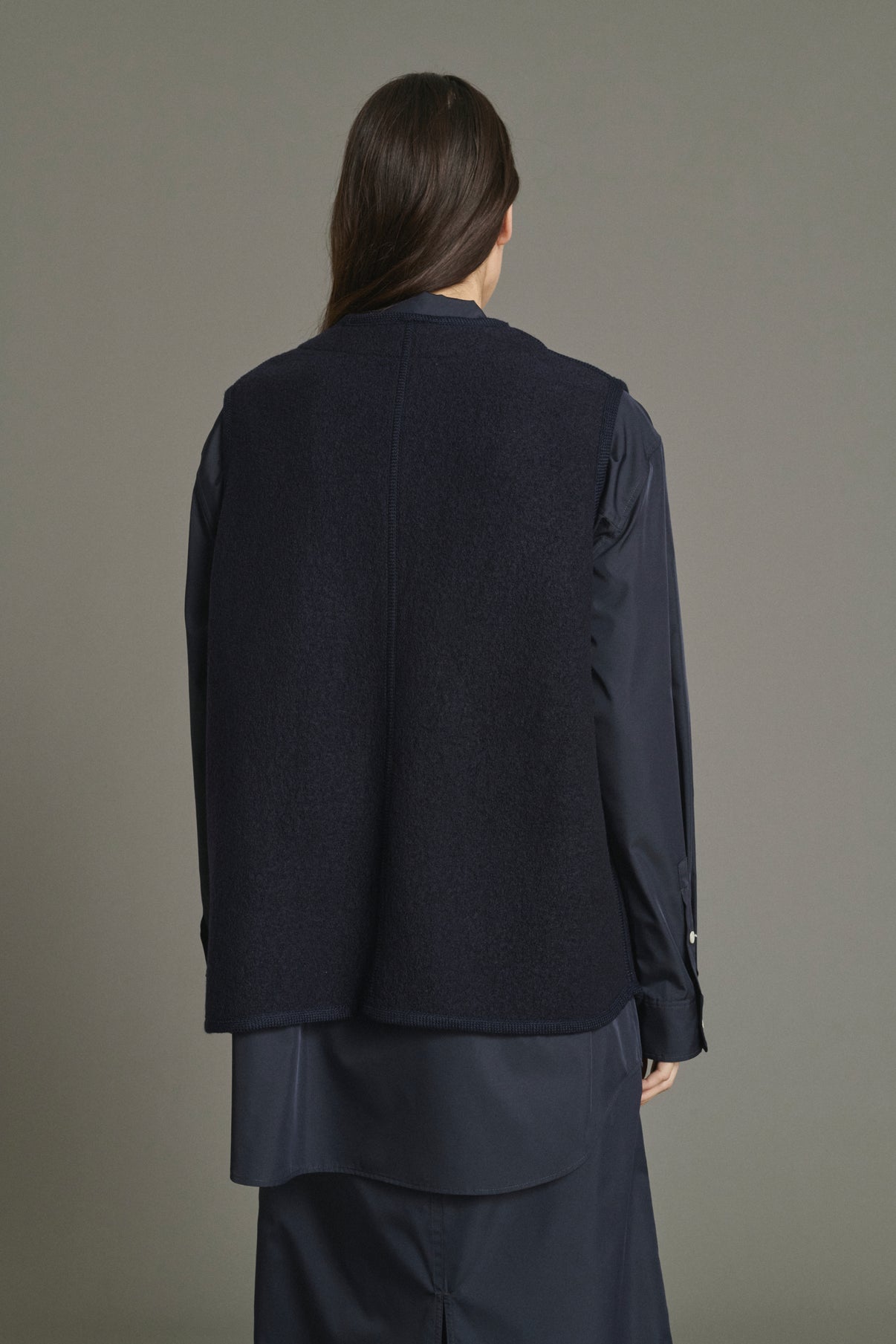 Jacke Chicago - Navy Walkwolle Damen - Soeur vue 4