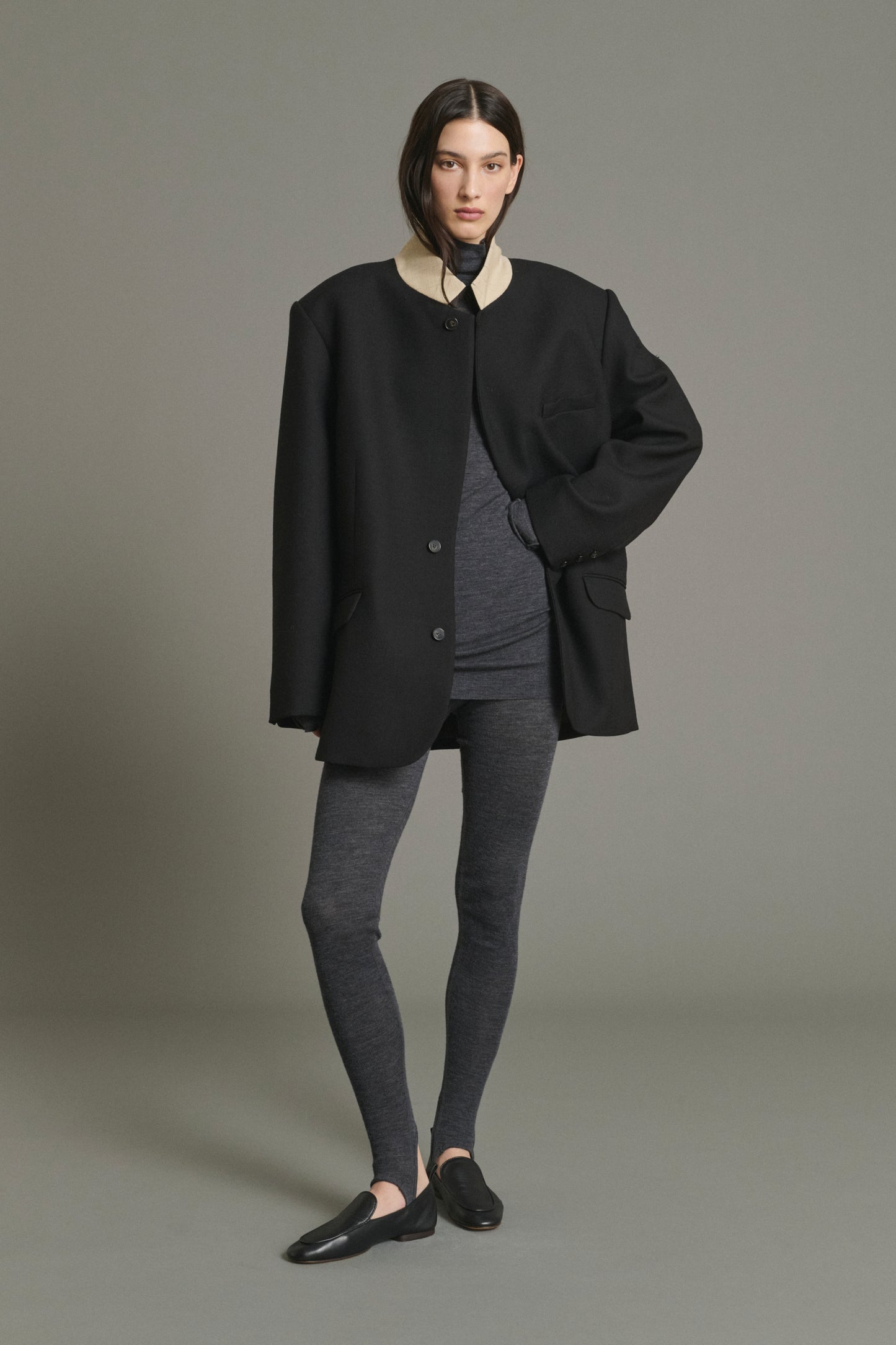 Legging Jen – Anthrazitgrau – Wolle – Damen