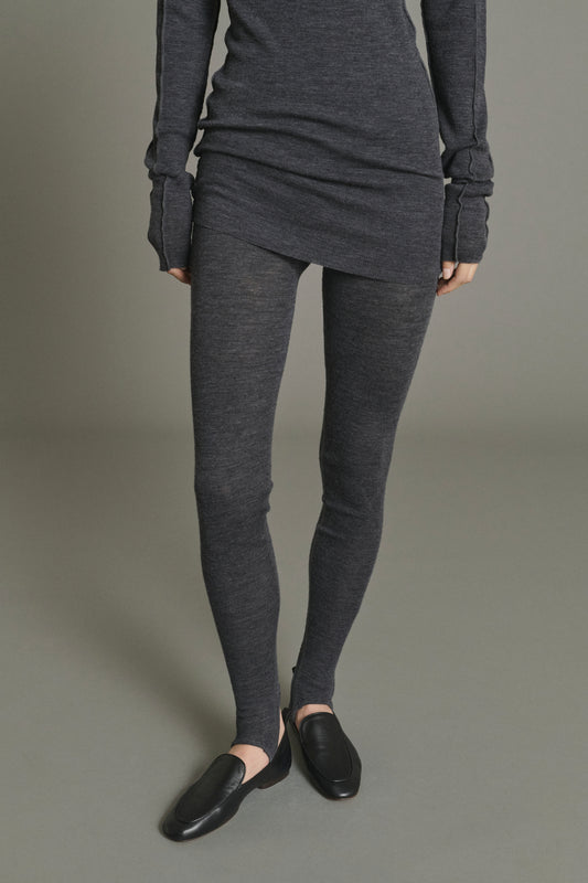 Legging Jen – Anthrazitgrau – Wolle – Damen