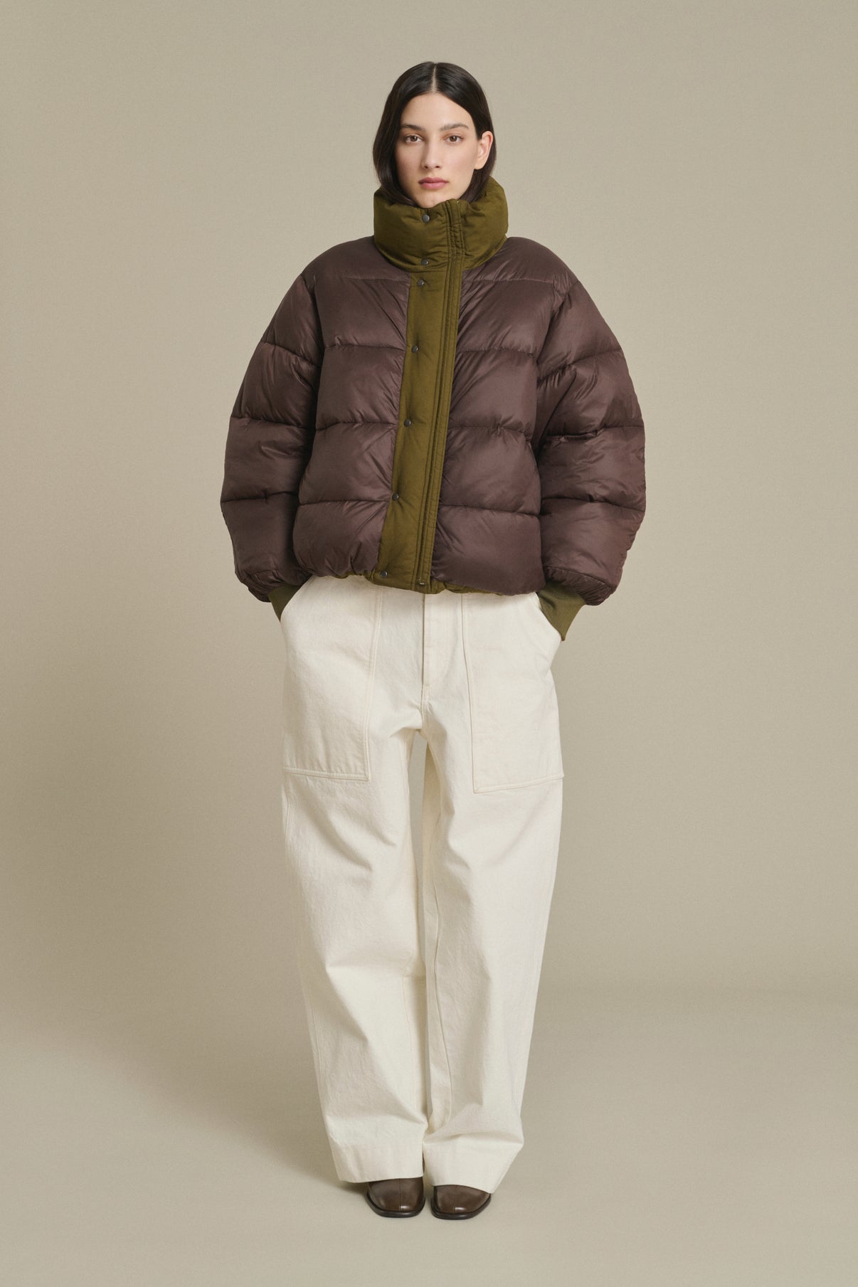 Java puffer jacket - Khaki - Cotton - Women vue 4