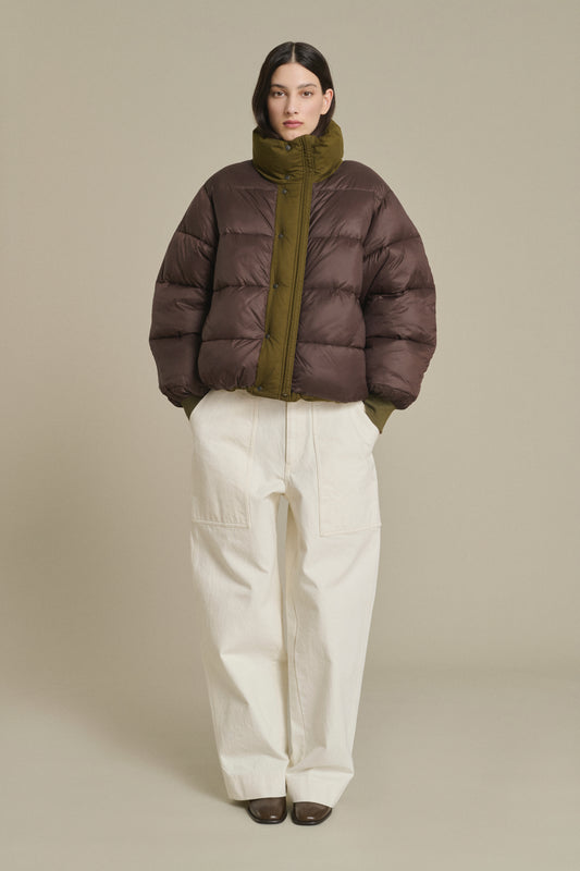 Daunenjacke Java – Khaki – Baumwolle – Damen