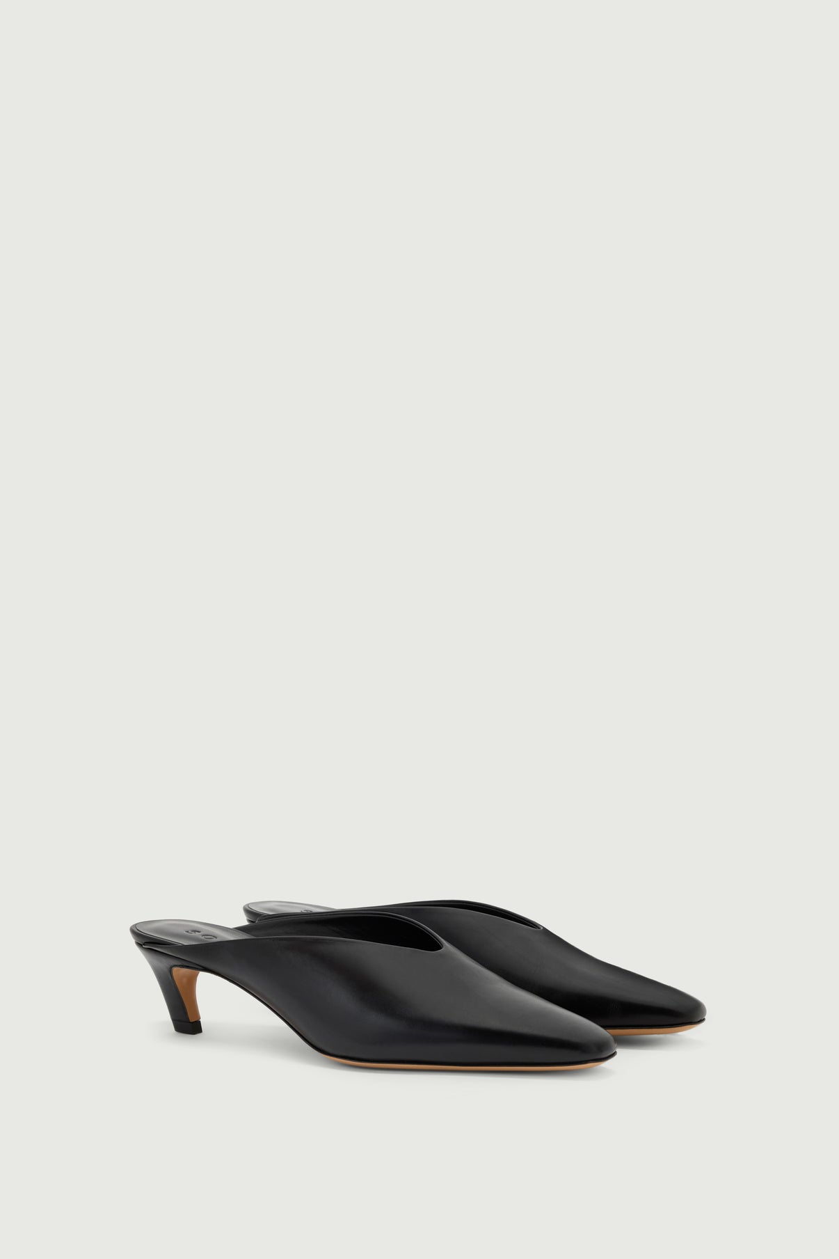 Mules Amalie - Noir Cuir à Talon - Soeur vue 4