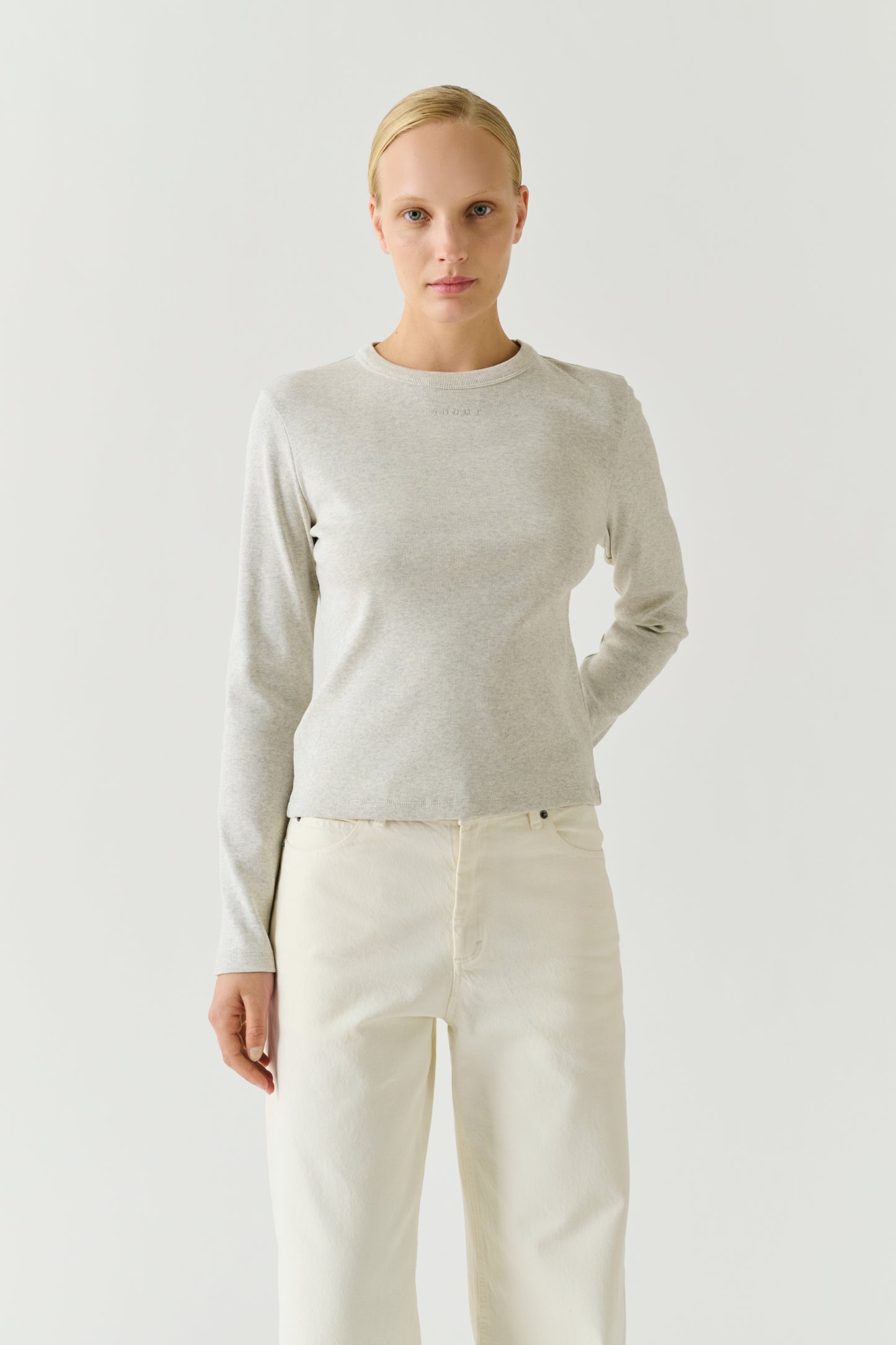 T-Shirt Flavie – Grau Chiné – Baumwolle – Damen