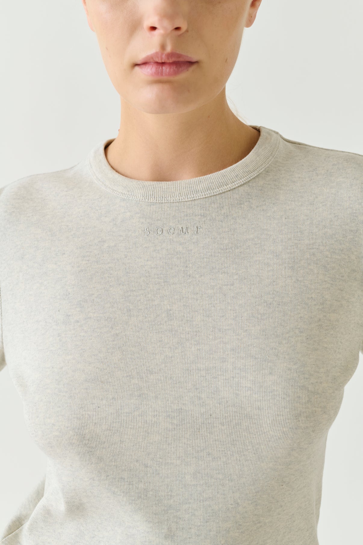 T-Shirt Flavie – Grau Meliert – Baumwolle – Damen vue 4