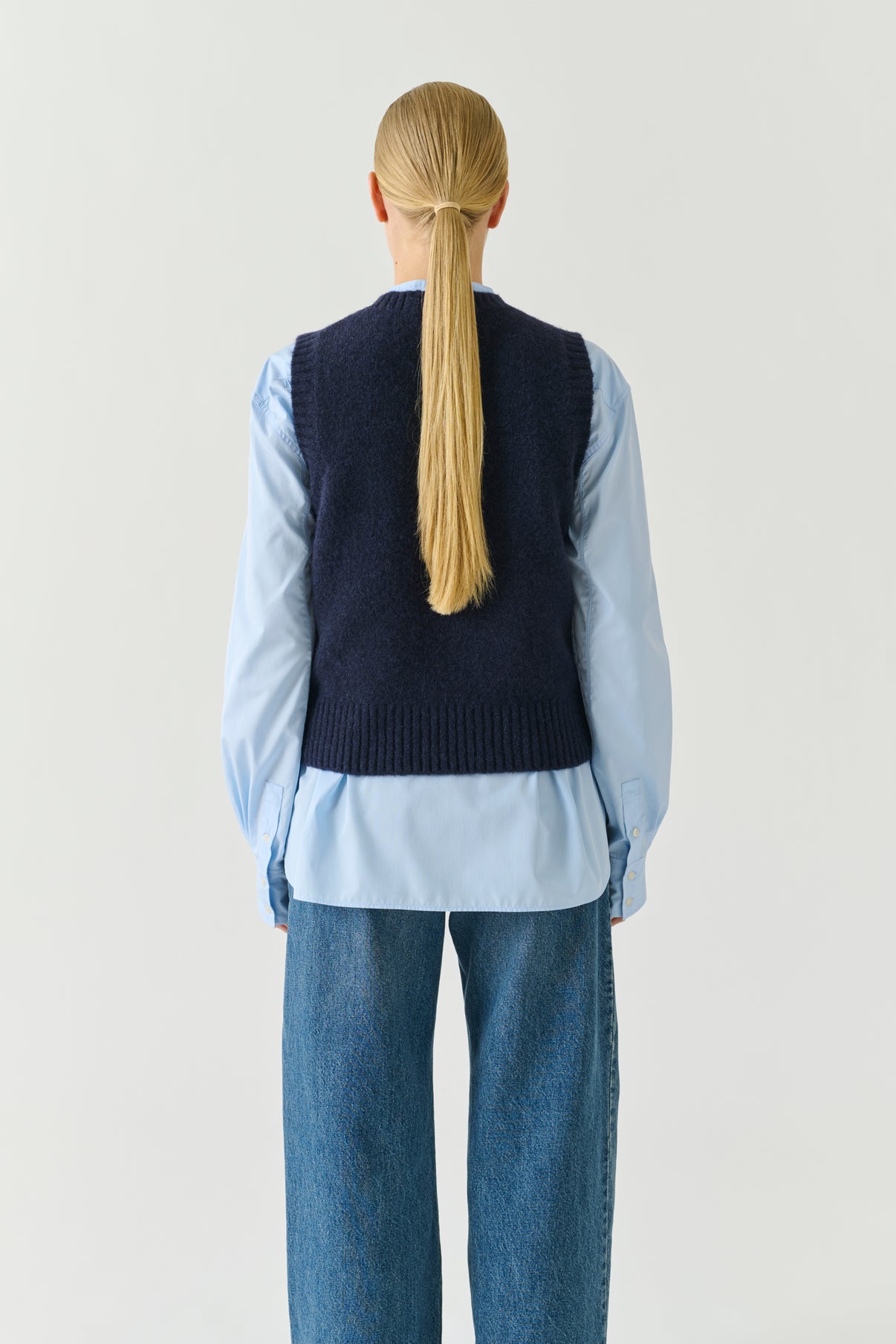 Pullover Namaste – Navy – Wolle – Damen vue 3