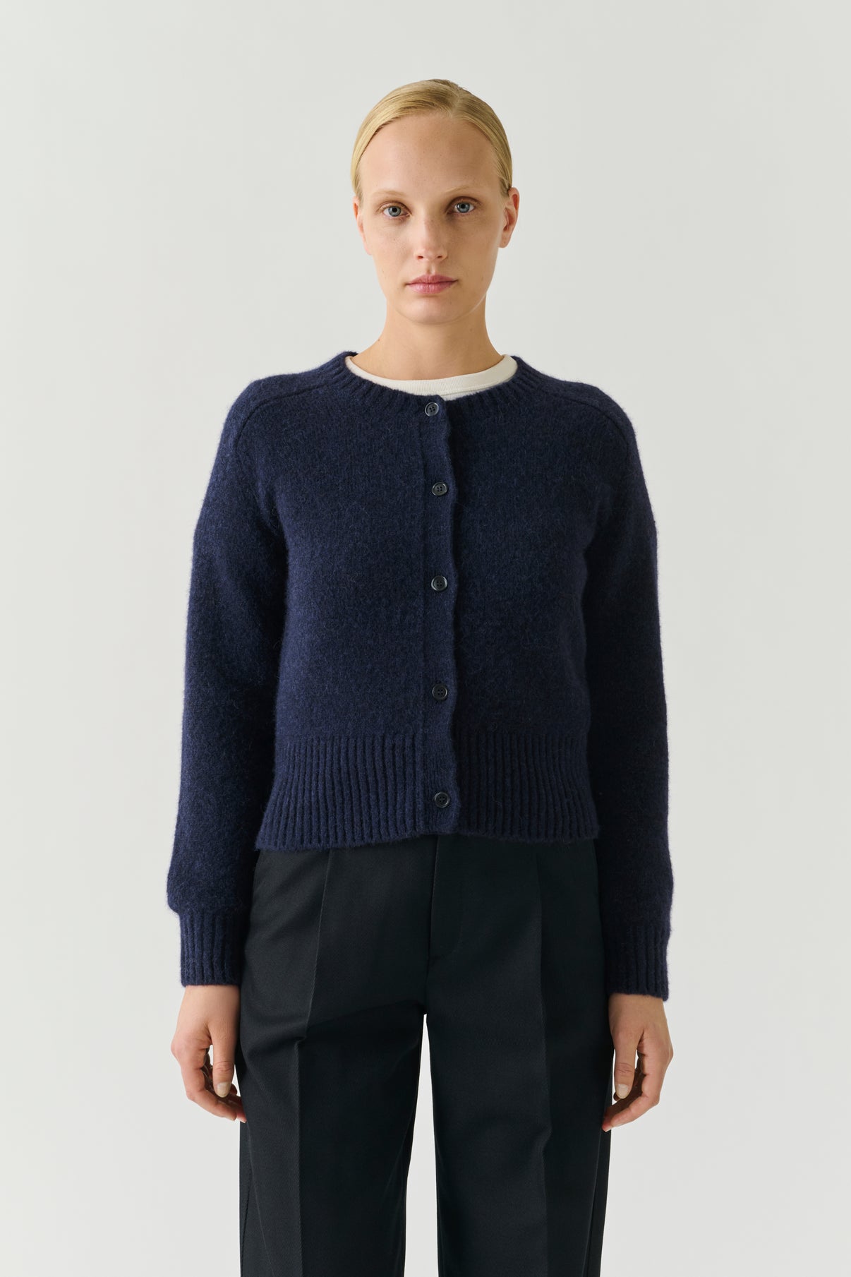 Cardigan Lyne – Marineblau – Wolle – Damen vue 1