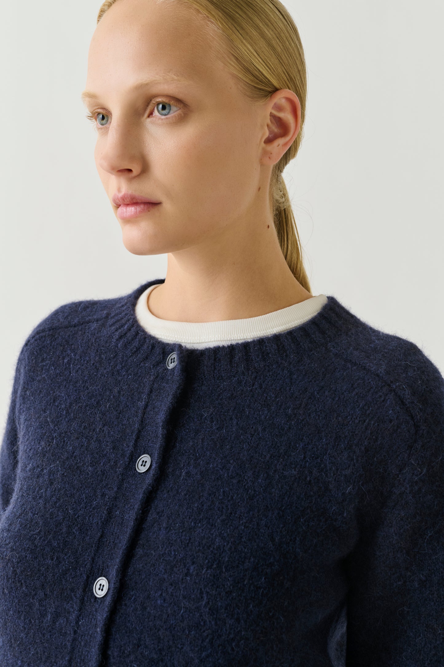 Cardigan Lyne – Marineblau – Wolle – Damen