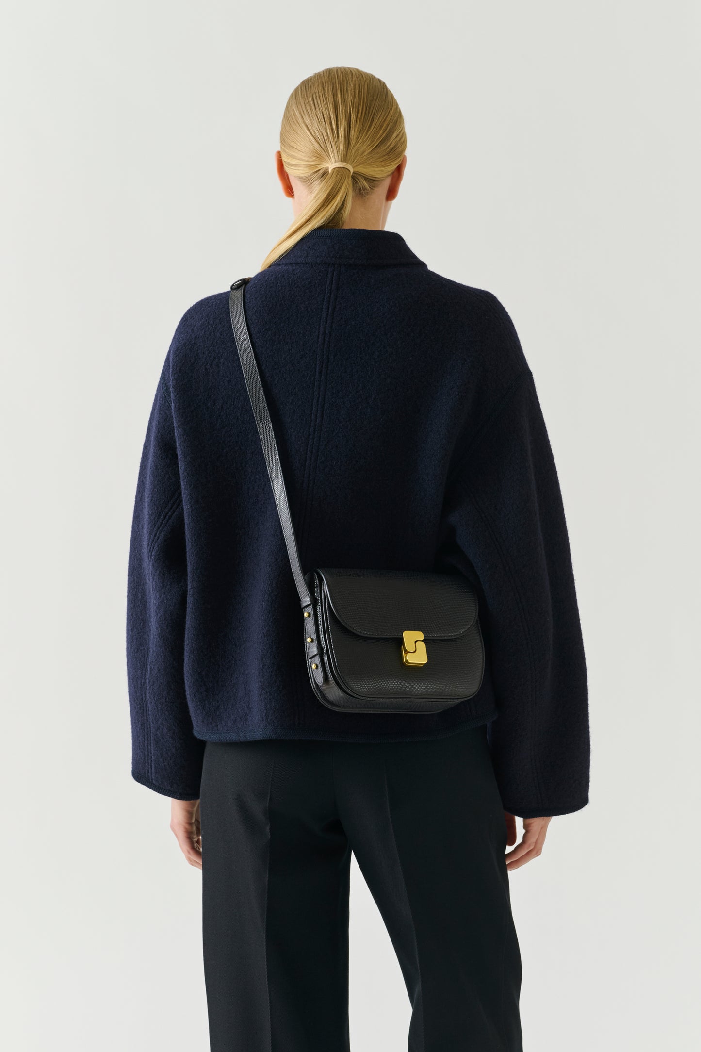 Tasche Bellissima Mini - Schwarz Glänzendes Leder - Soeur