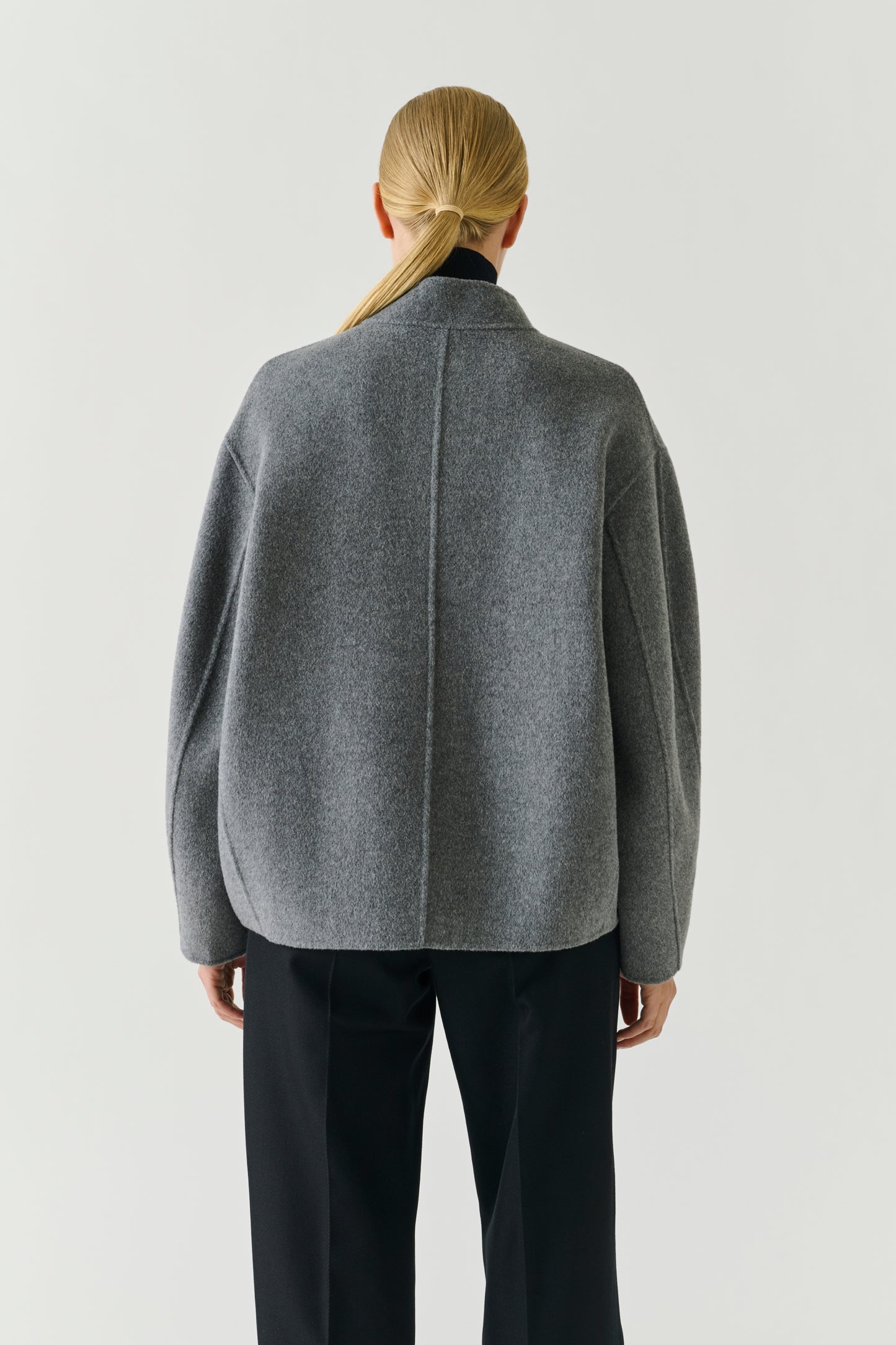 Mantel Windsor – Hellgrau – Wolle – Damen