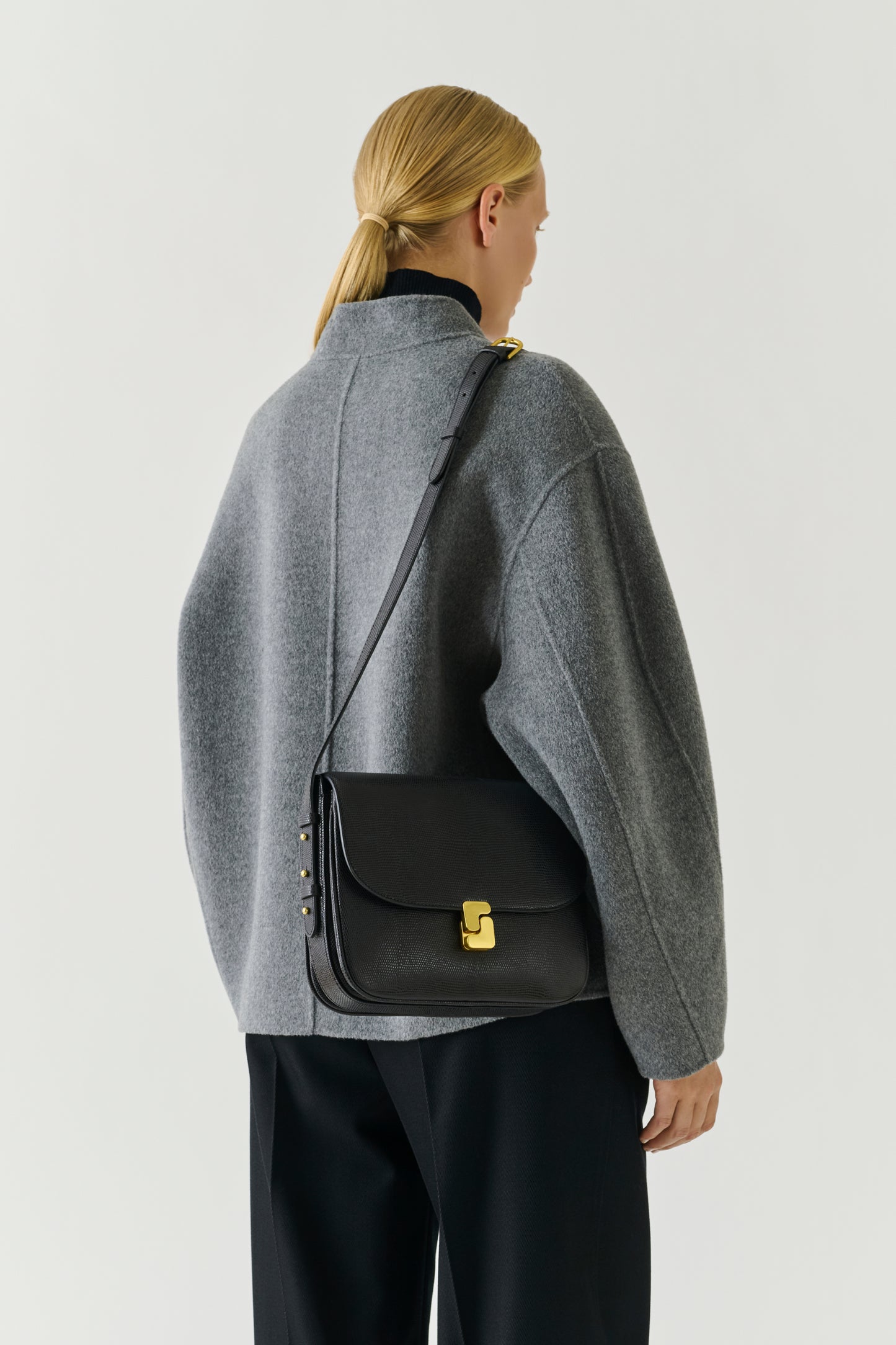 Tasche Bellissima Maxi - Schwarz - Leder - Damen