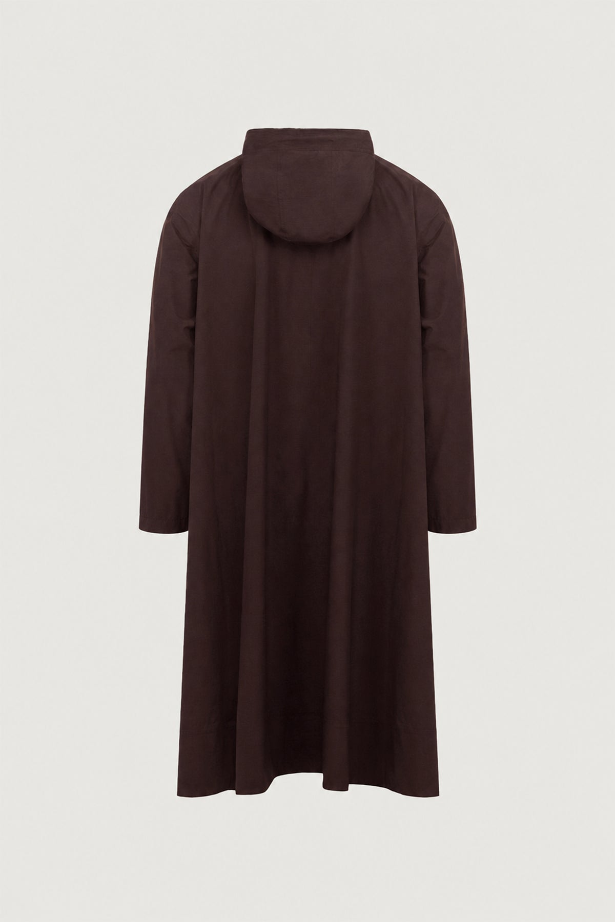 Pradel chocolate trench coat in recycled nylon | Soeur x K-Way® vue 7