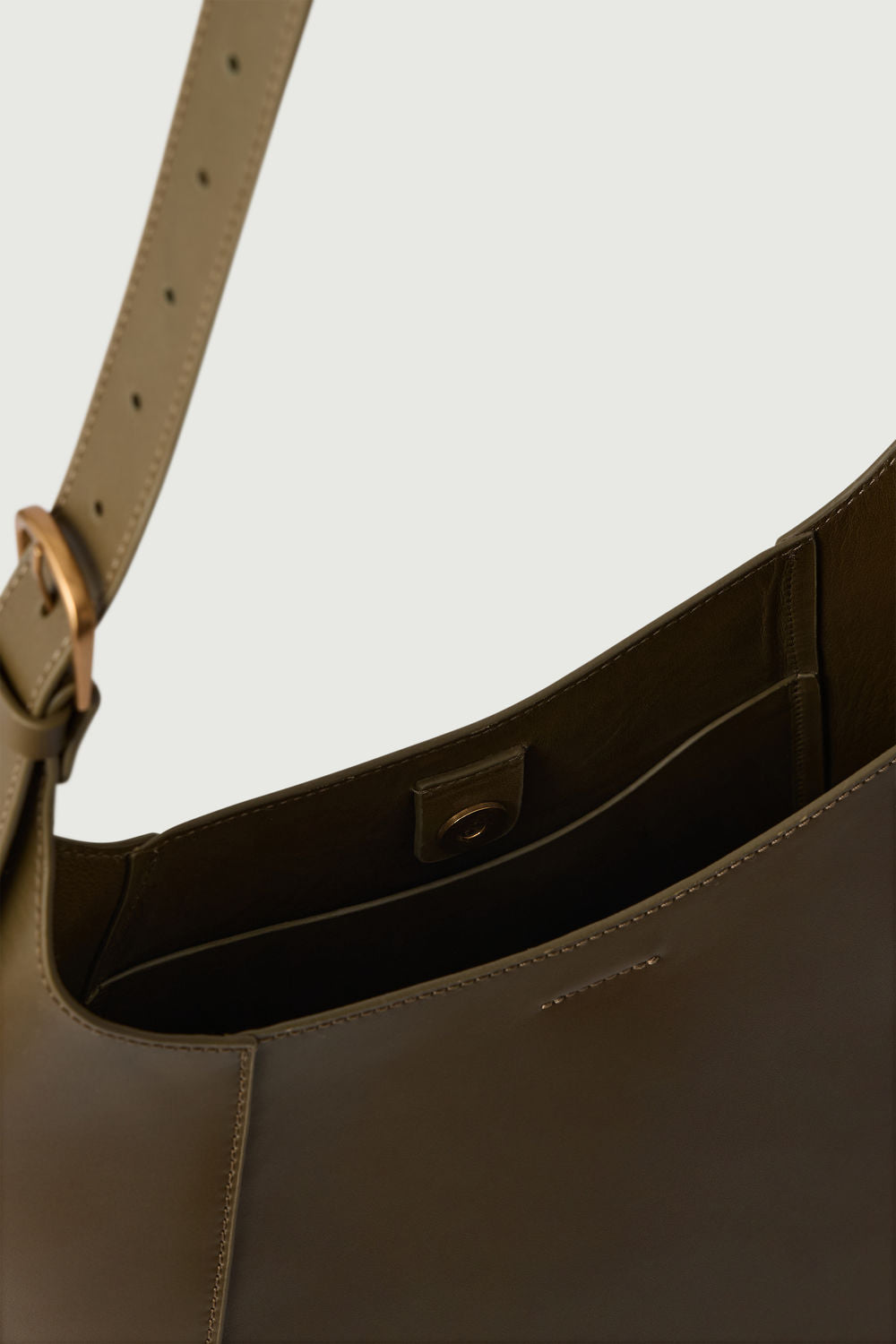 Sac Uma - Kaki - Cuir - Femme vue 5