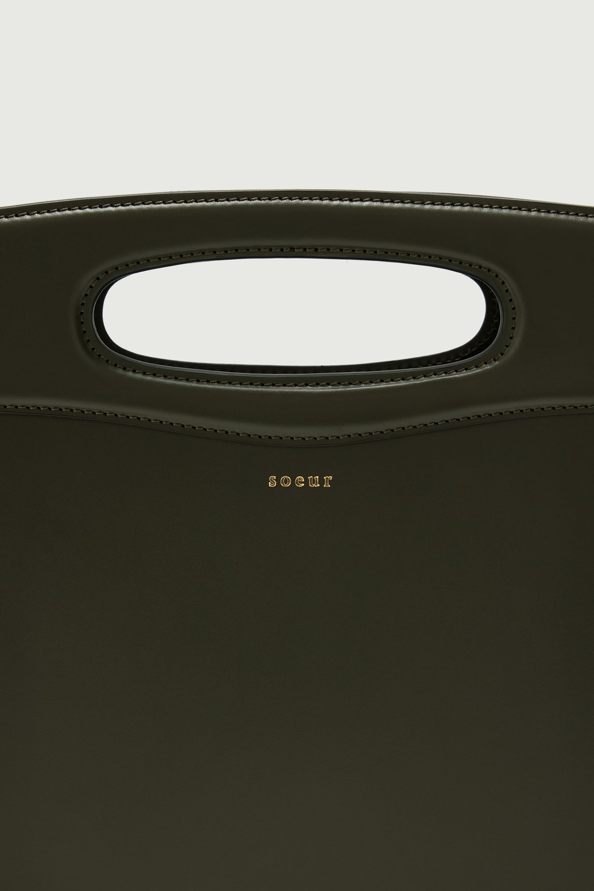 Tasche Cheri - Militärgrün - Leder - Damen vue 3