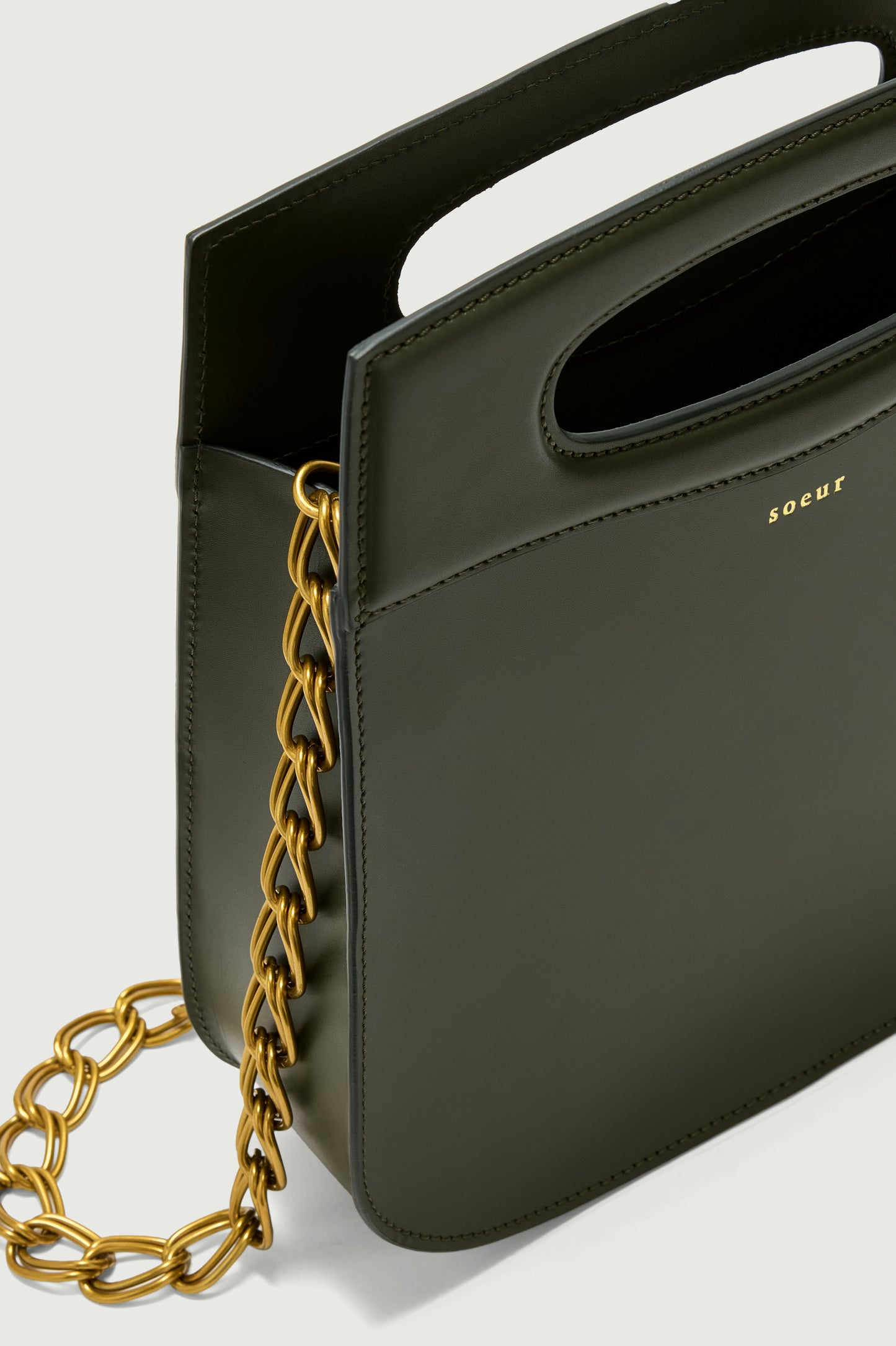 Tasche Cheri - Militärgrün - Leder - Damen