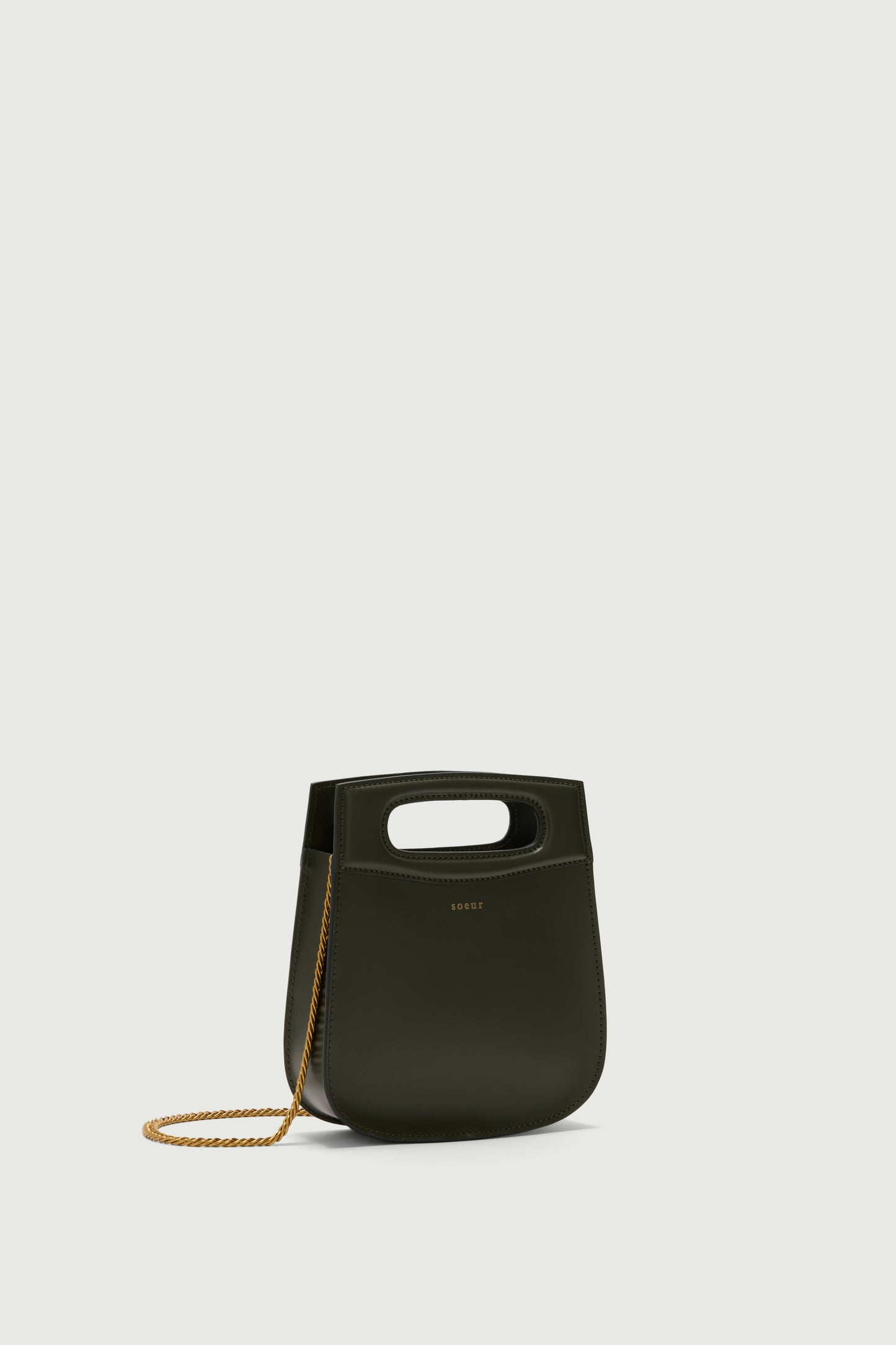 Cheri Mini Tasche – Militärgrün – Leder – Damen