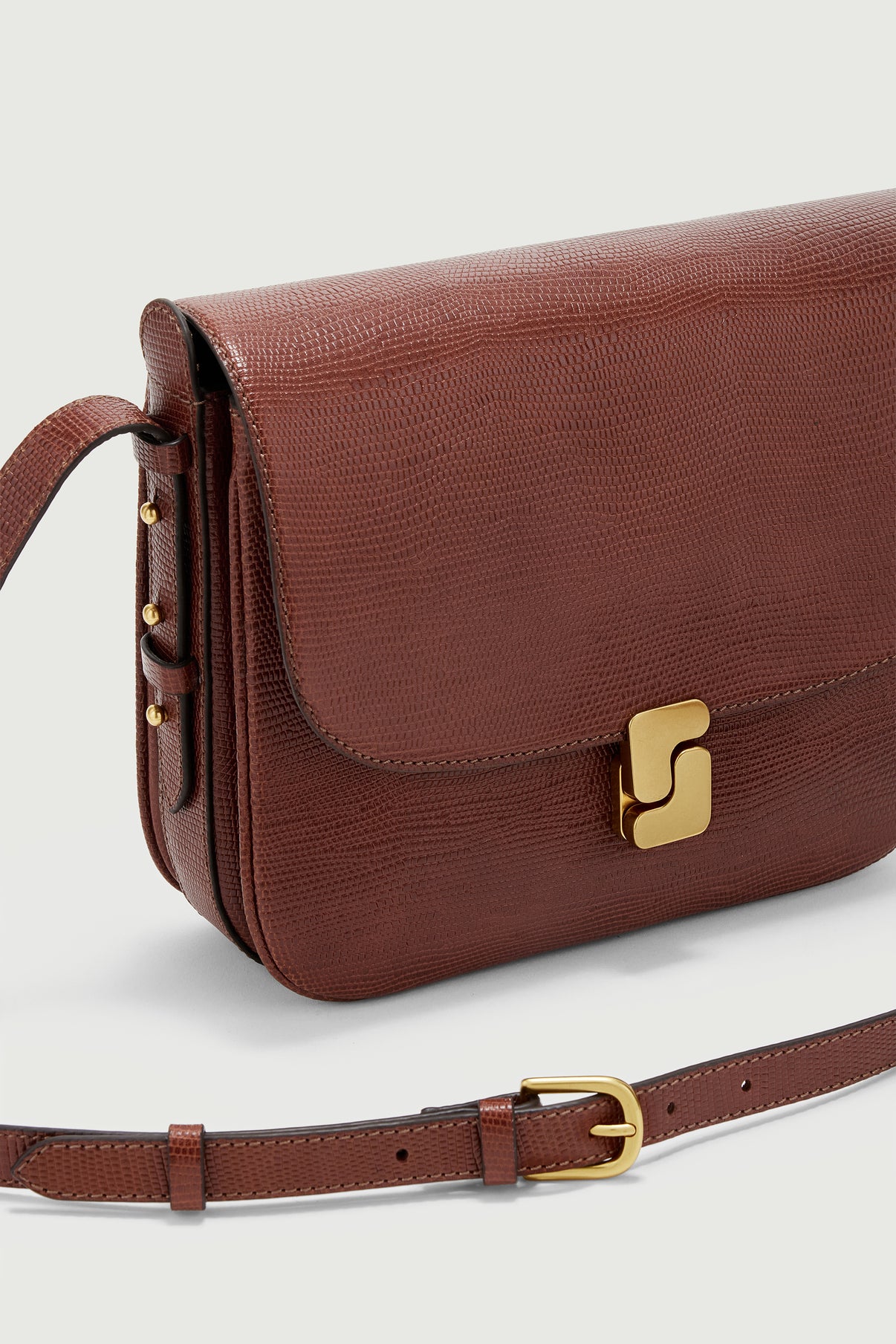 Tasche Bellissima Maxi - Cognac - Leder - Damen vue 3