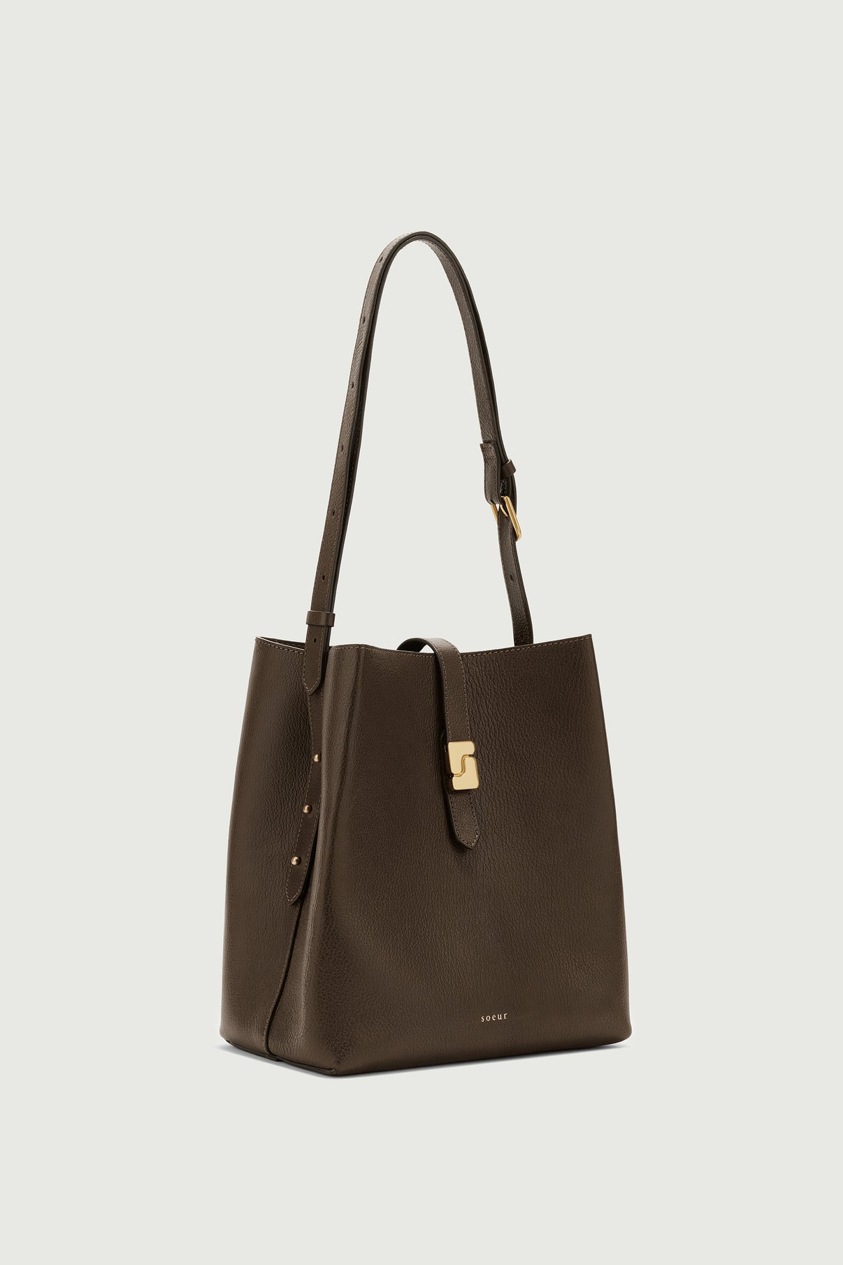 Tasche Bello – Dunkelkhaki – Leder – Damen vue 2