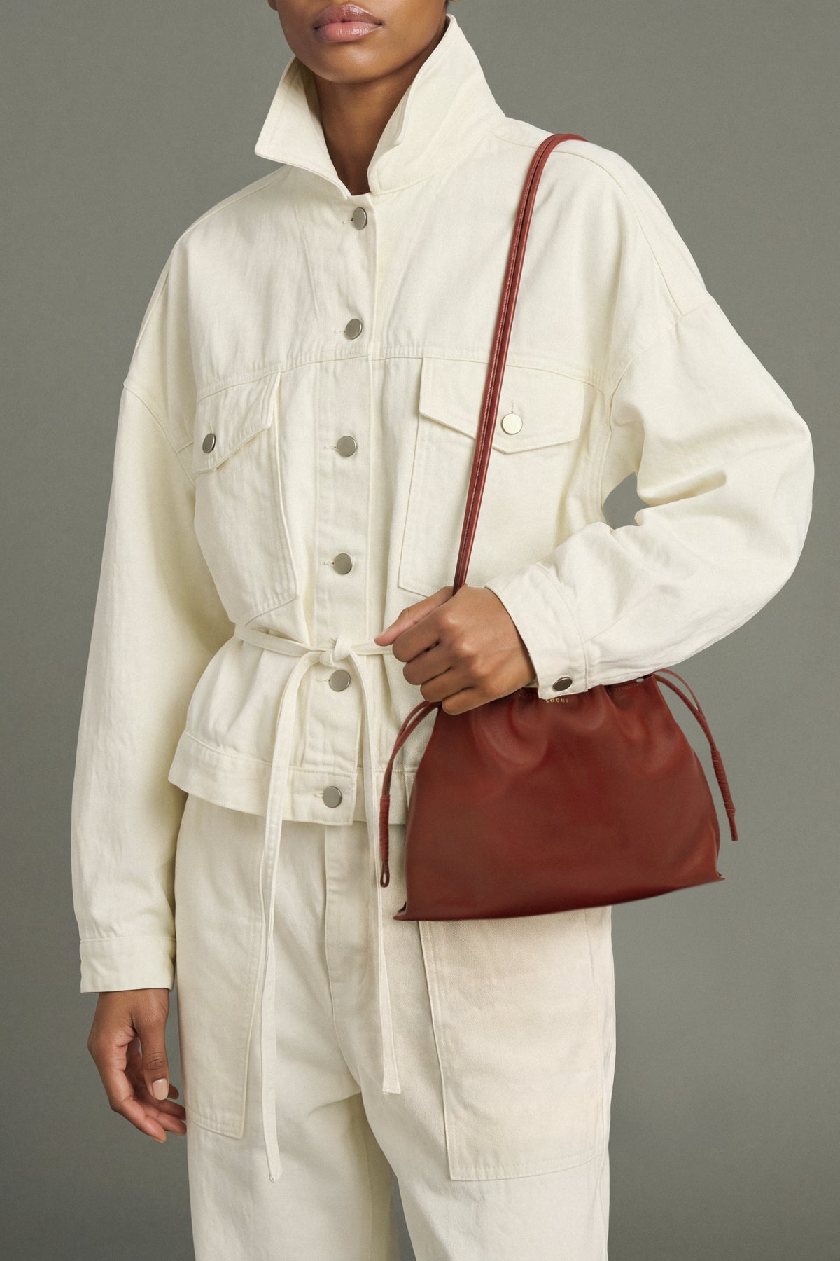 Tasche Suzette – Rot, gerafftes weiches Leder – Soeur vue 2