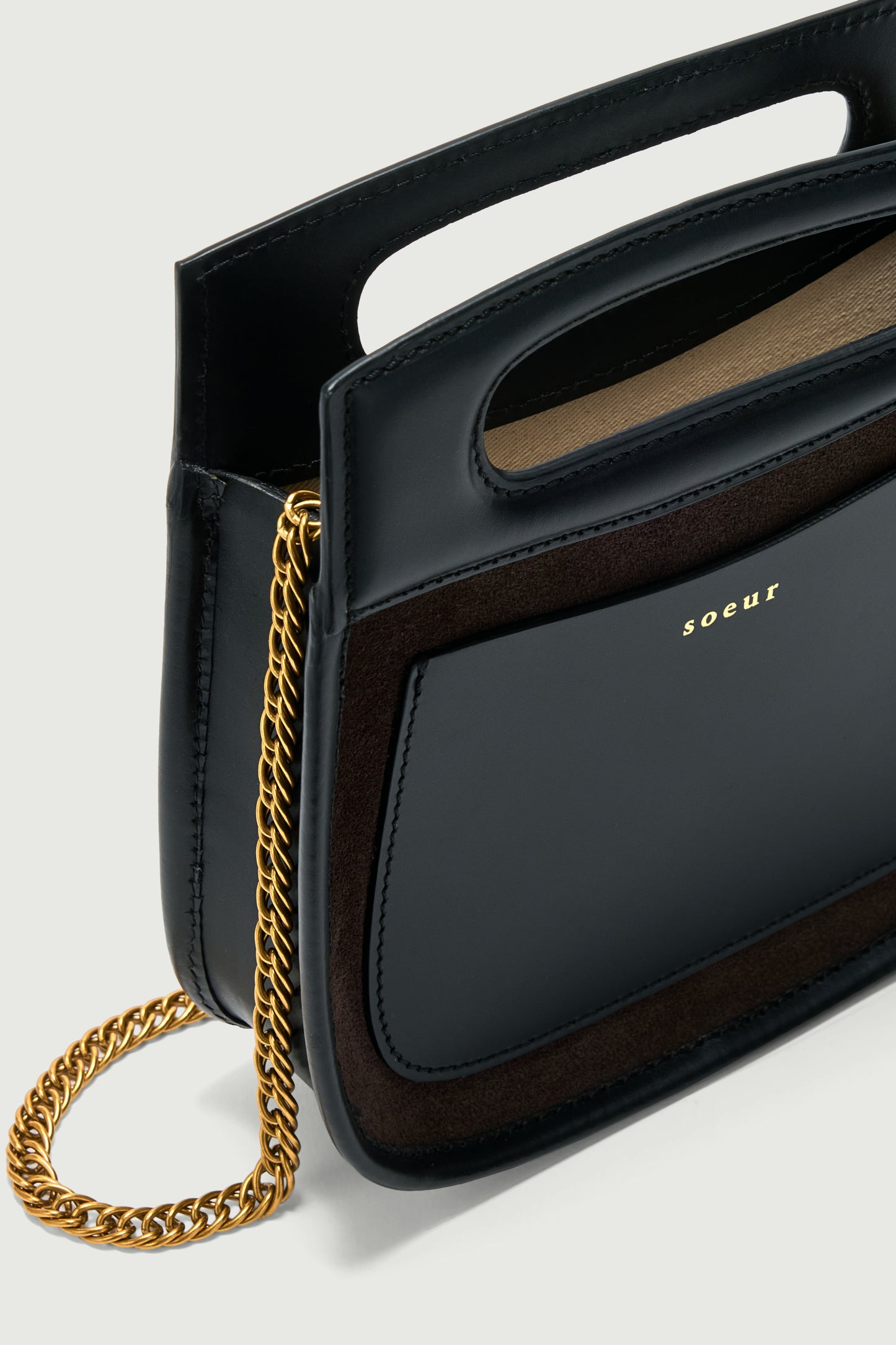 Tasche Cheri Mini - Dunkelbraun - Leder - Damen